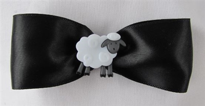 Meet Me In Montana - Hair Bow Satin Black