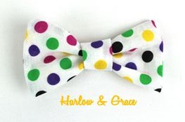 polka dot hair bow