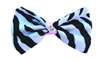 Zebra Hair Bow Light Pink