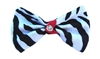 Zebra Hair Bow Red