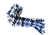 houndstooth fleece scarf