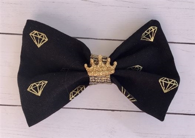 gold diamond hair bow