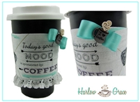 Coffee sleeve good mood sponsored by Harlow & Grace