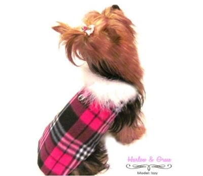 Pink Plaid Fleece Coat