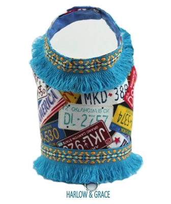 fringed dog harness vest