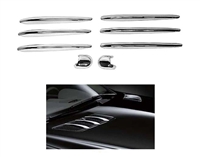 ML/GL Chrome Hood Vent Molding Set 8 Pcs 06-11 W164/X164 ML350/ML550/ML63/GL350/GL450/GL63