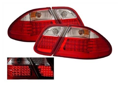 CLK Led Tail Light Red/CLear Set 98-03 W208 4 Pcs