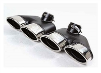 S430/S500 Quad Muffler Tips Chrome/Black Bolt On 00-06 W220 Â€‹S-Class