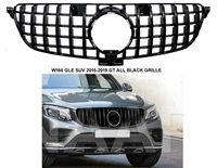 GLE SUV GT-R All Black Grille W166 2017-2019 GLE350 GLE550 GLE63 (Will Not Fit On Coupe Model)