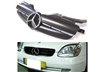 SLK Matte  Black Grille With Chrome Star R170 1997-2004 SLK320 SLK55