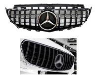 E-Class Sedan GT All Black Grille W213 2017-2020 E300 E350 E550 E63 E500  With Chrome Star