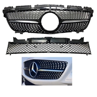 SLK Black-Chrome Diamond Style Grille R172 2012-2016 SLK200 SLK250 SLK300 SLK350