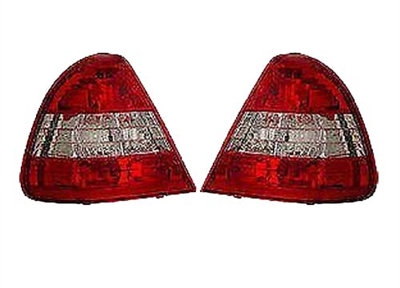 C-Class Red/CLear Anzo Tail Light Set Pair 98-00 W202 C220/C280/C230/C320