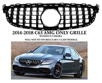 C63 AMG Only GT All Black Grille W205 2015-2018 (Will Not Fit On Regular Models)