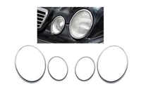 CLK Headlight Chrome Moldings Pair 98-03 W208