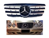 E-Class Black-Chrome Grille With Chrome Star W210 2000-2002 E320 E500 E55 E430