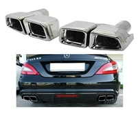 CLS Muffler Tips Chrome CLS550 CLS63 CLS500 CLS600 (Will Required CLS63 Diffuser)