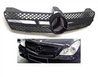 CLS 1 Fin Grille All Black W-Black Star 06-08 W219 CLS500/CLS600/CLS55/CLS63/CLS550