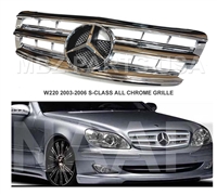 S-Class All Chrome Grille W220 2003-2006 S500 S430 S55 S600