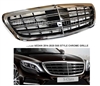 S-Class Chrome/Black Front Grille S65 Style W222 2014-2018 S550 S350 S400 S63