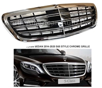 S-Class Chrome/Black Front Grille S65 Style W222 2014-2018 S550 S350 S400 S63
