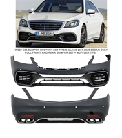 S63 Conversion Bumper Kit Complete And Tips W222 2014-2020 S550 S600 S63 S500