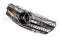 SL All Chrome Grille AMG Style R230 2003-2006 SL500 SL600 SL55 SL550 SL63