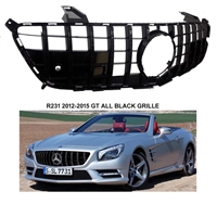 SL GT GT-R Style All Black Grille R231 2012-2016 SL550 S65 (Will Not Fit On SL63)