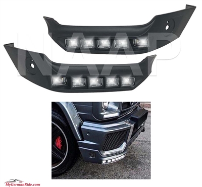 W463 G63 4x4 Style Lower Led Lip 2 Pieces G500 G550 G63 G65