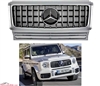 G-Wagon GT Style Silver-Chrome Grille With Chrome Star W463 1989-2018 G500 G550 G63 G55