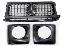 G-Wagon G63 Upgrade Grille Set With Headlight Covers W464 2019-2024 G500 G550 G63