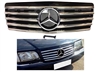 S-Class Sedan Grille Black W/Chrome Star 92-99 W140 S420/S500/S600/Sel