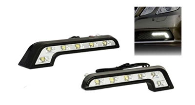 Benz Style Hyper L Shape 6 Led Bumper Daylights Pair