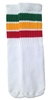 Kids rasta socks with Green-Gold-Red stripes