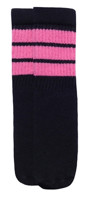 Kids socks with Bubblegum Pink stripes