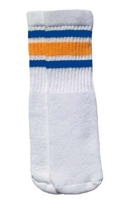 Kids socks with Royal Blue-Gold stripes