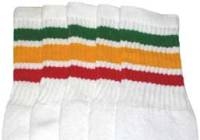 Kids socks with Green-Gold-Red stripes