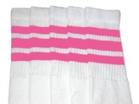 Kids socks with BubbleGum Pink stripes