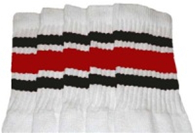 Kids socks with Black-Red stripes