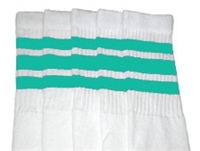 Kids socks with Aqua stripes