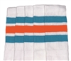 Kids socks with Aqua-Orange stripes