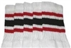 Mid calf socks with Red-Black stripes