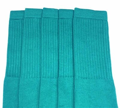 Mid calf SOLID AQUA tube socks