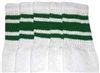 Mid calf socks with Green stripes