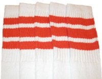 Mid calf socks with Orange stripes