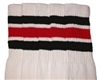 Mid calf socks with Black-Red stripes