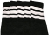 Mid calf socks with White stripes