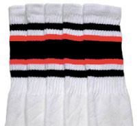 Knee high sock with Black-Orange