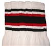 Over the knee socks with Black-Red stripes