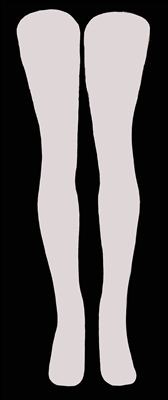 Thigh high Solid White tube socks